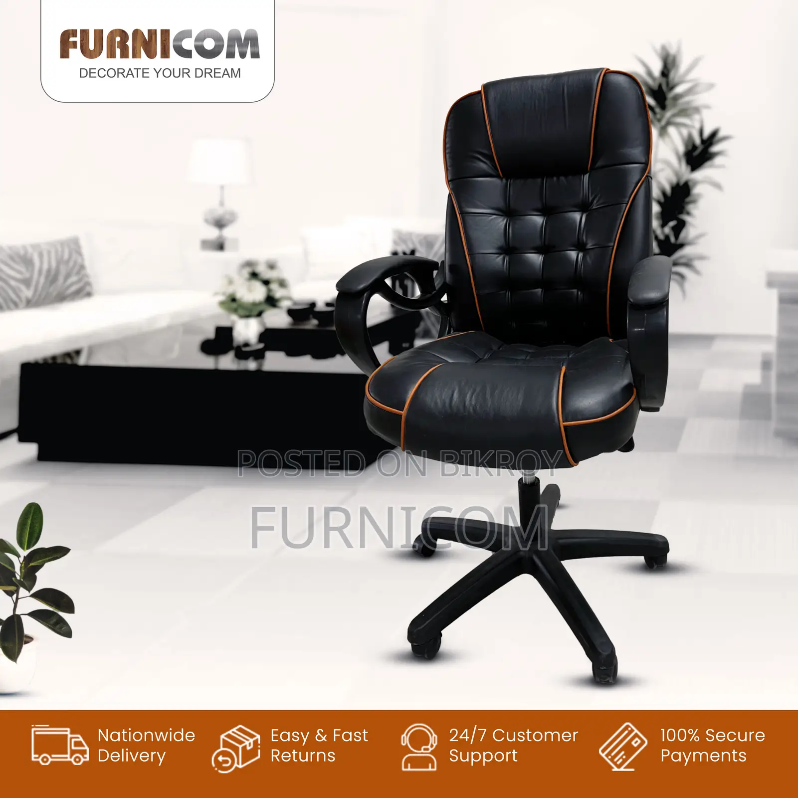 Furnicom Chair/ Office Chair/ Boss Chair/ Executive Chair/ Chair/ Home