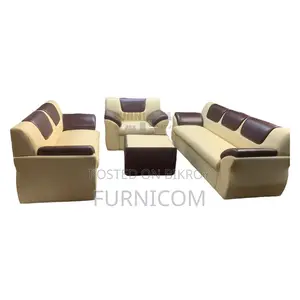 Rolled Arm Fluffy Sofa Set with Tea Table (3+2+1)