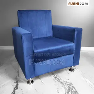 Velvet Sofa Blue (1 Seater)