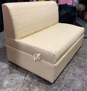 Two Seater Artificial Leather Home and Office Armless Sofa