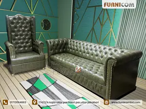King Chair With Chesterfeild Sofa