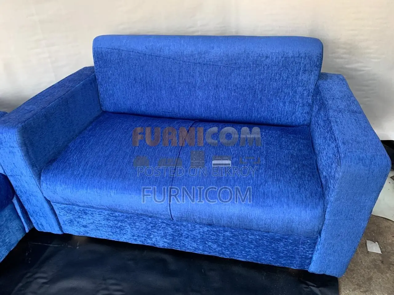 Velvet Sofa Blue (2 Seater)