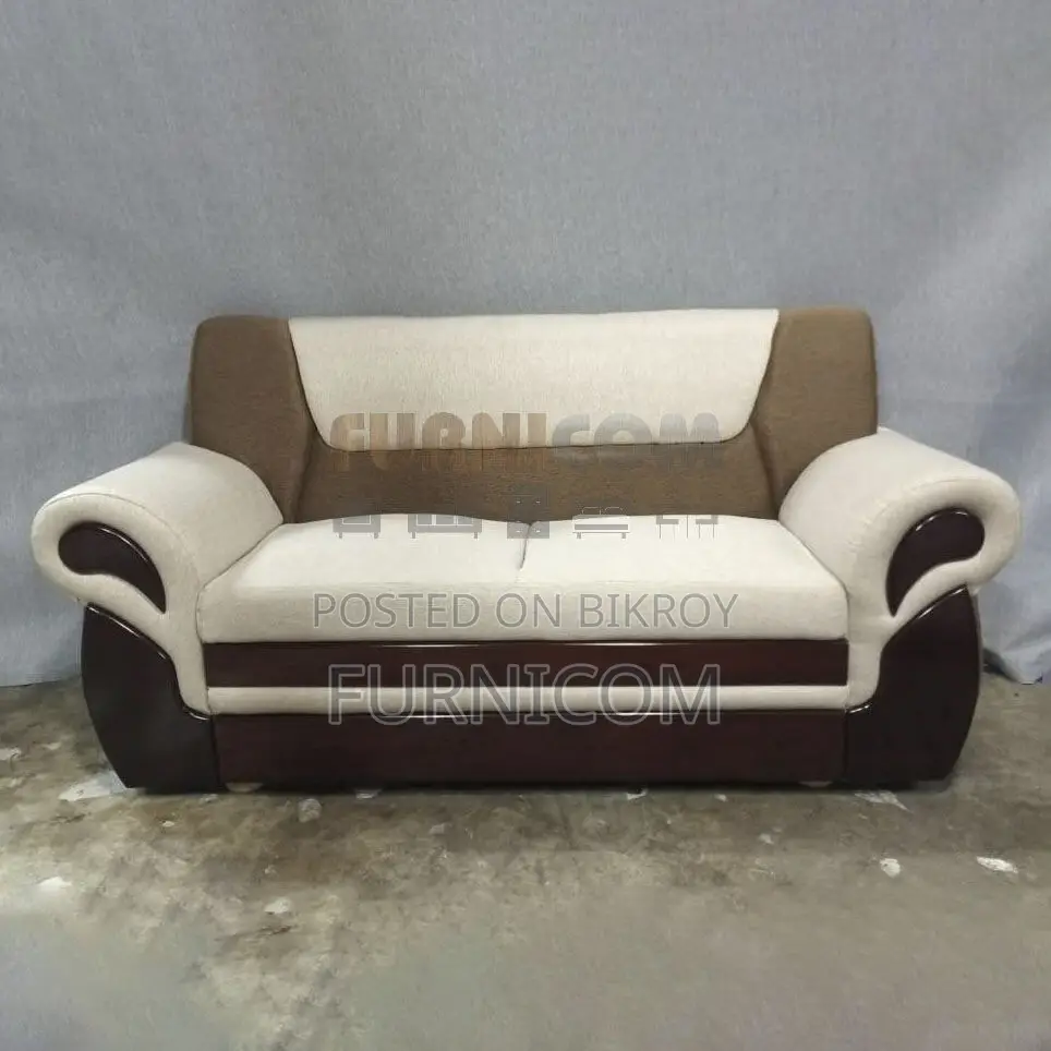 Rolled Arm Velvet Fluffy Sofa (2 seater)