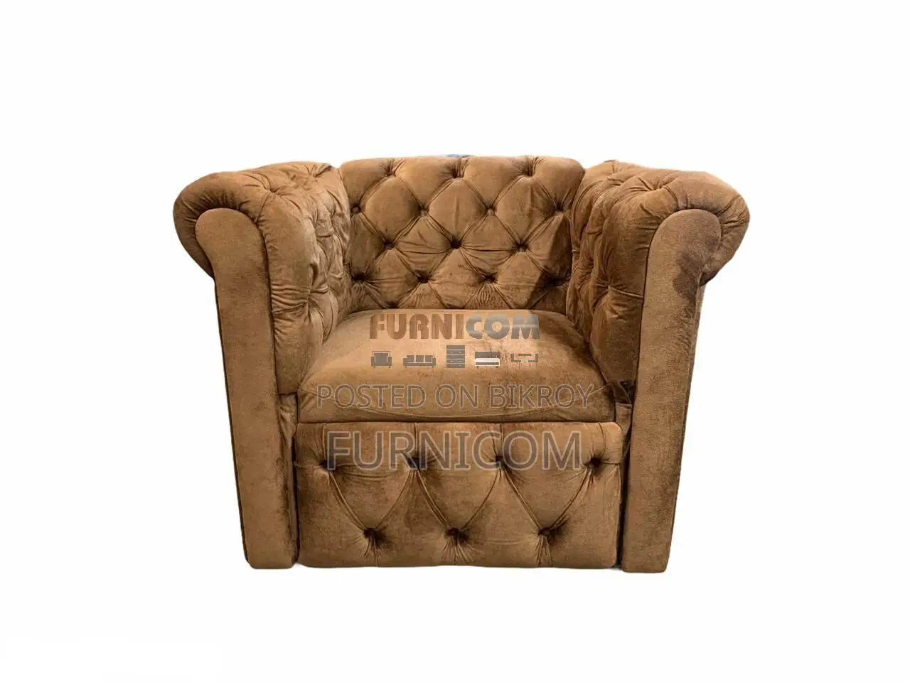 Chesterfield Armchair/ Single Seater Sofa for Home and Office Velvet U