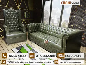 King Chair With Chesterfeild Sofa