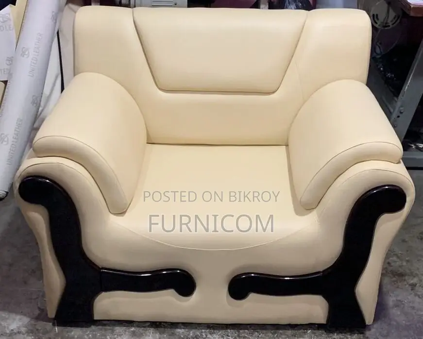 Single Seater Rolled Arm Leaqueared Sofa High Quality Artificial Leath