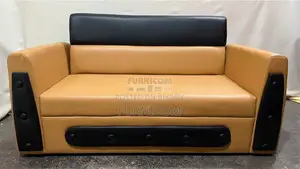 Two Seater Family Sofa Set - Brown Color