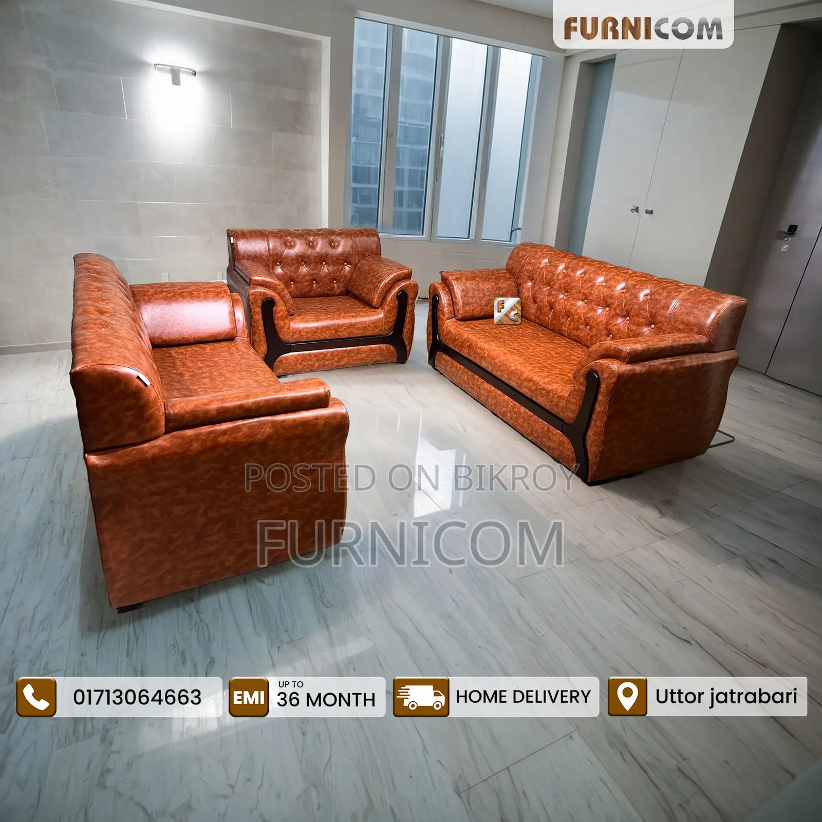 2+2+1 Seater Sofa Set