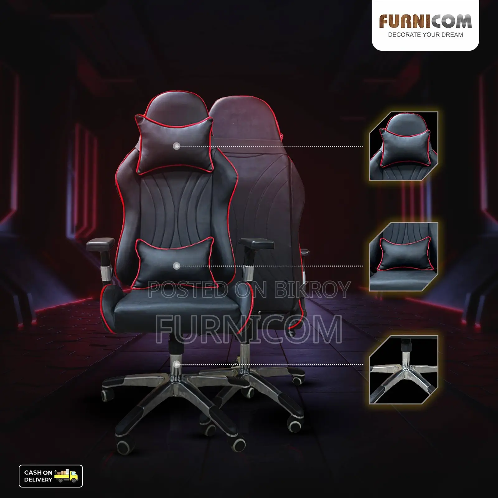 Gaming Chair/ Chairs/ Furnicom Chair/ Home office Chair table