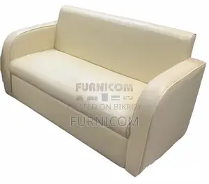 Straight-backed Snug Sofa Set for Living Room Synthetic Leather Off Wh