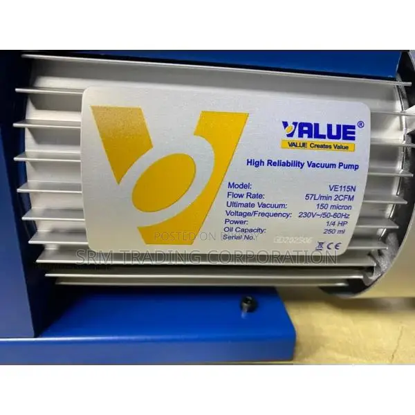 Value Ve115n/Ve125n 1/4 HP Air Compressor Vacuum Pump