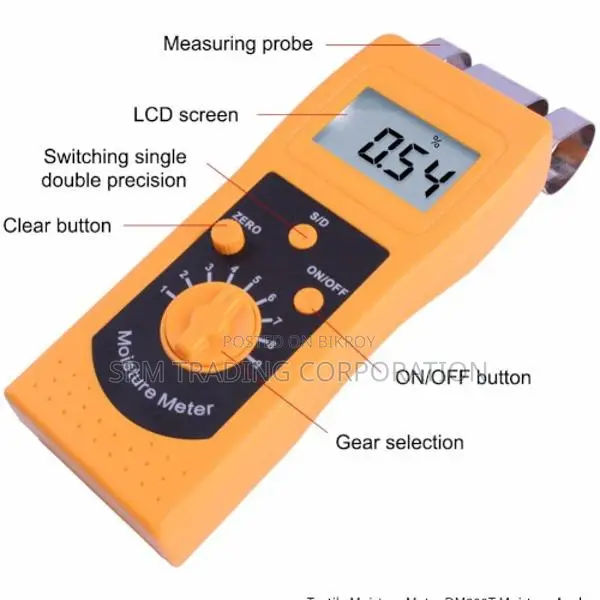 DM200T Digital Portable Textile Moisture Meter