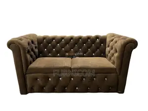 Button Tufted Chesterfield Luxury Living Room Sofa Set Upholetered wit