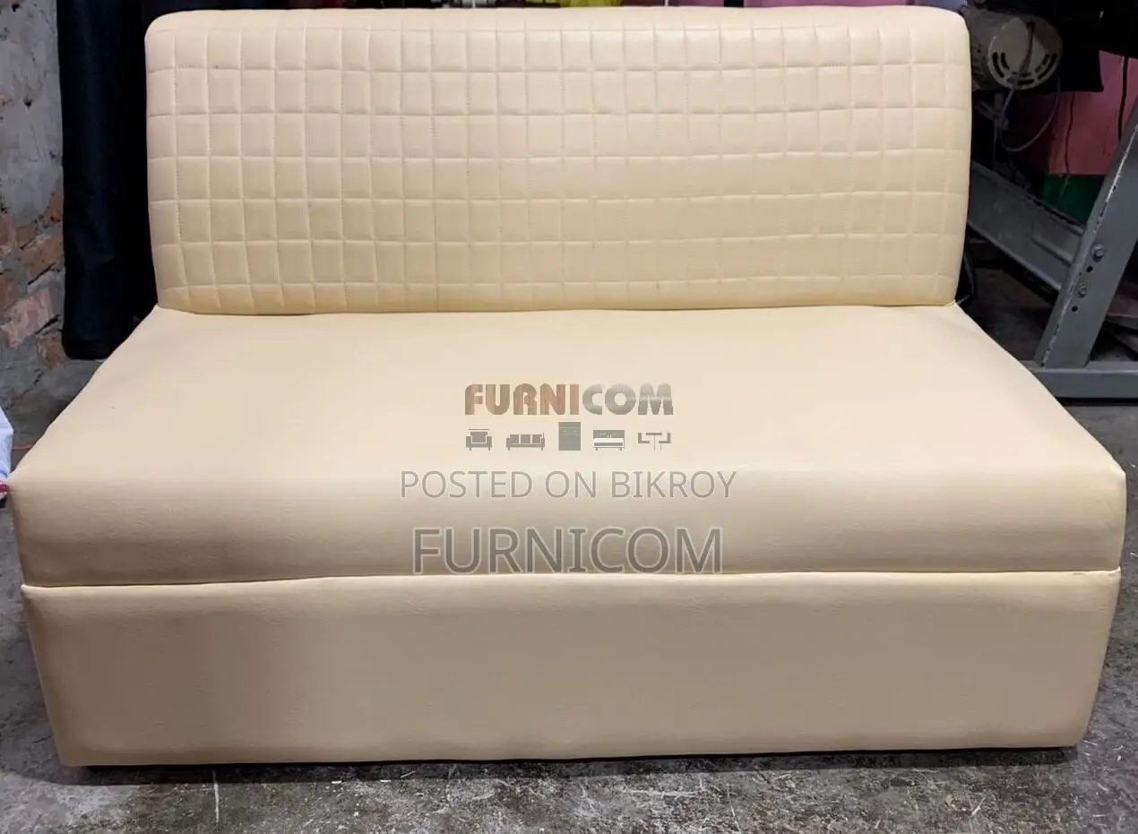 Two Seater Artificial Leather Home and Office Armless Sofa