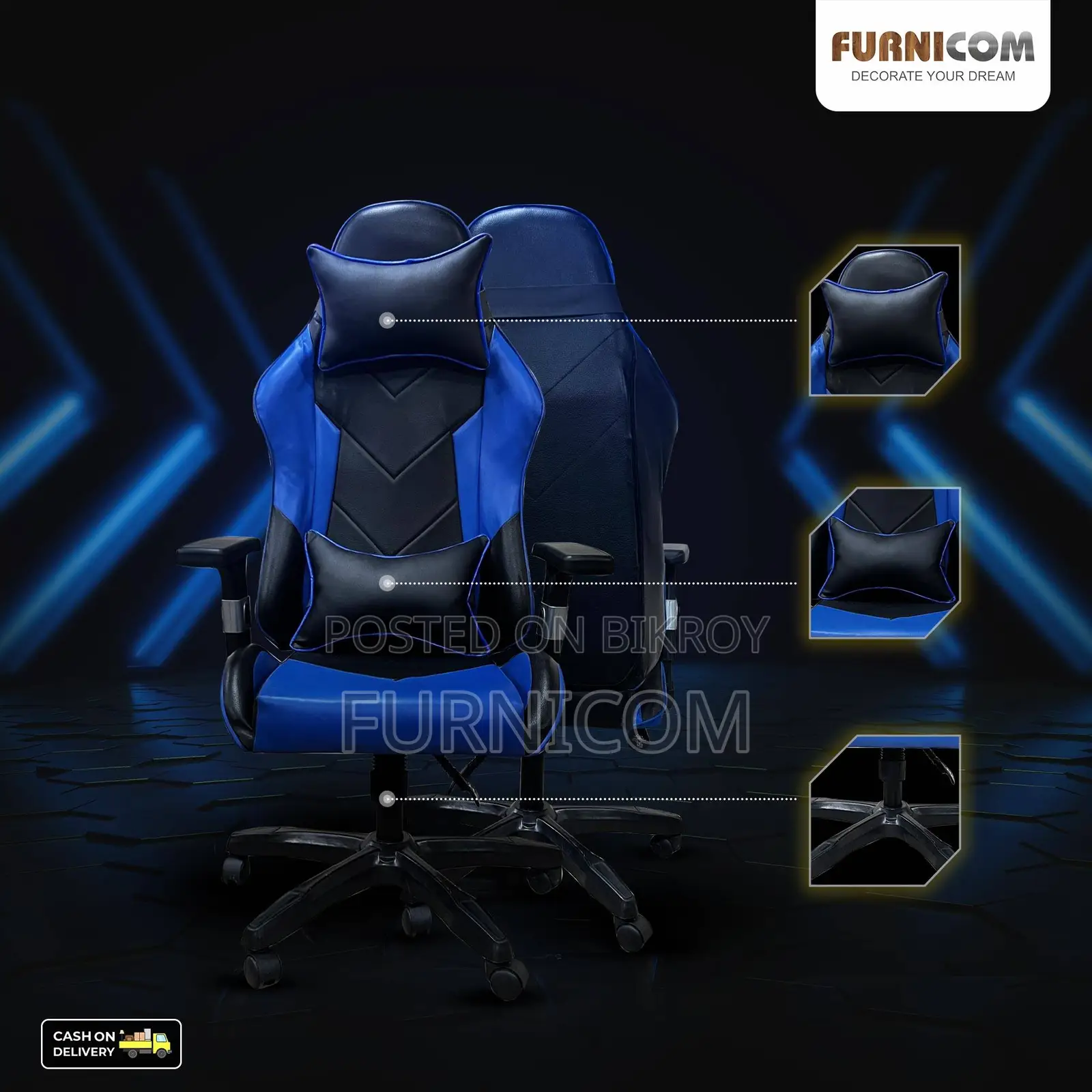 Gaming Chair/ Chairs/ Furnicom Chair/ Home office Chair table/ Office 