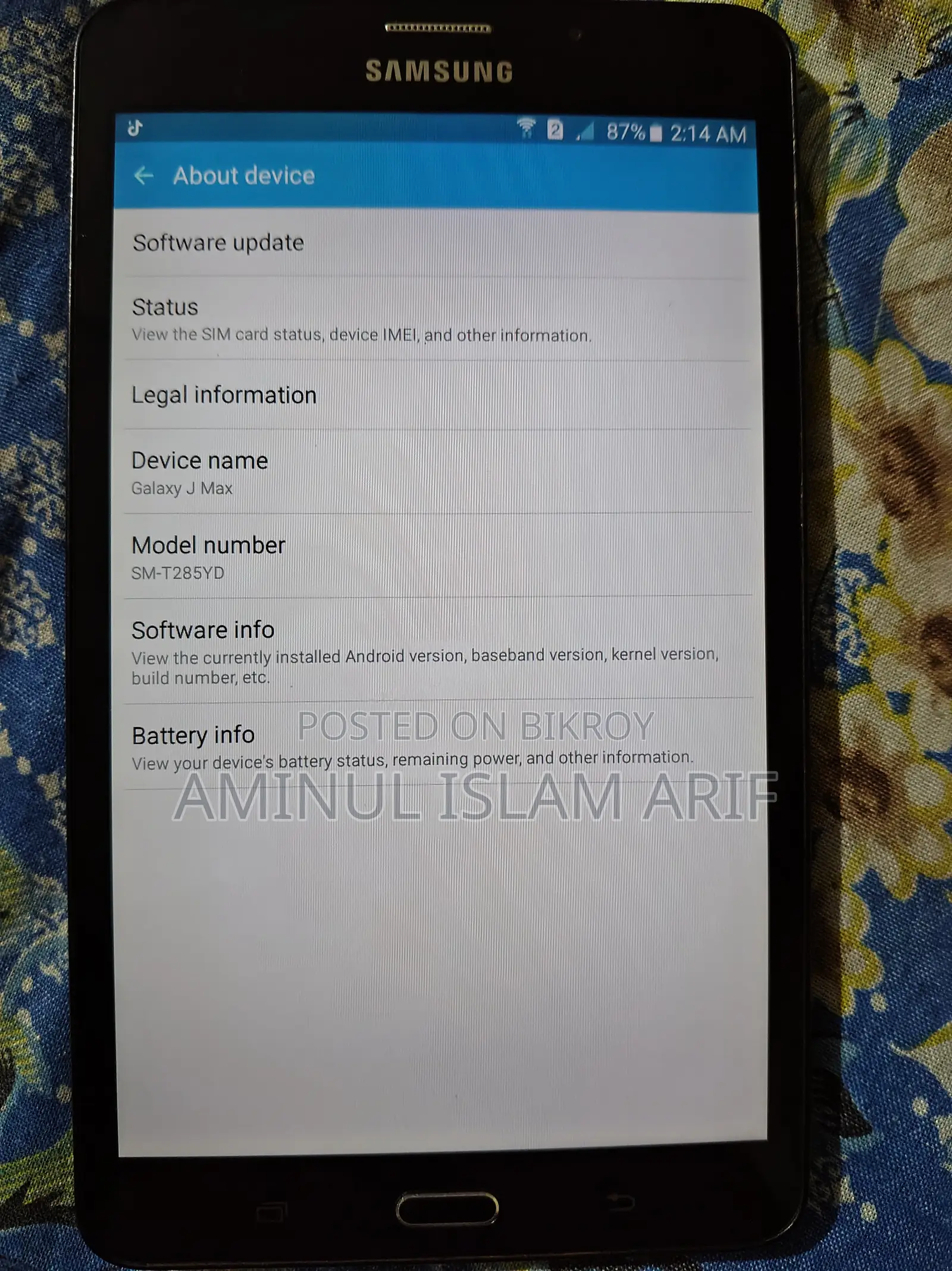 Samsung Galaxy Tab J 8 GB Black