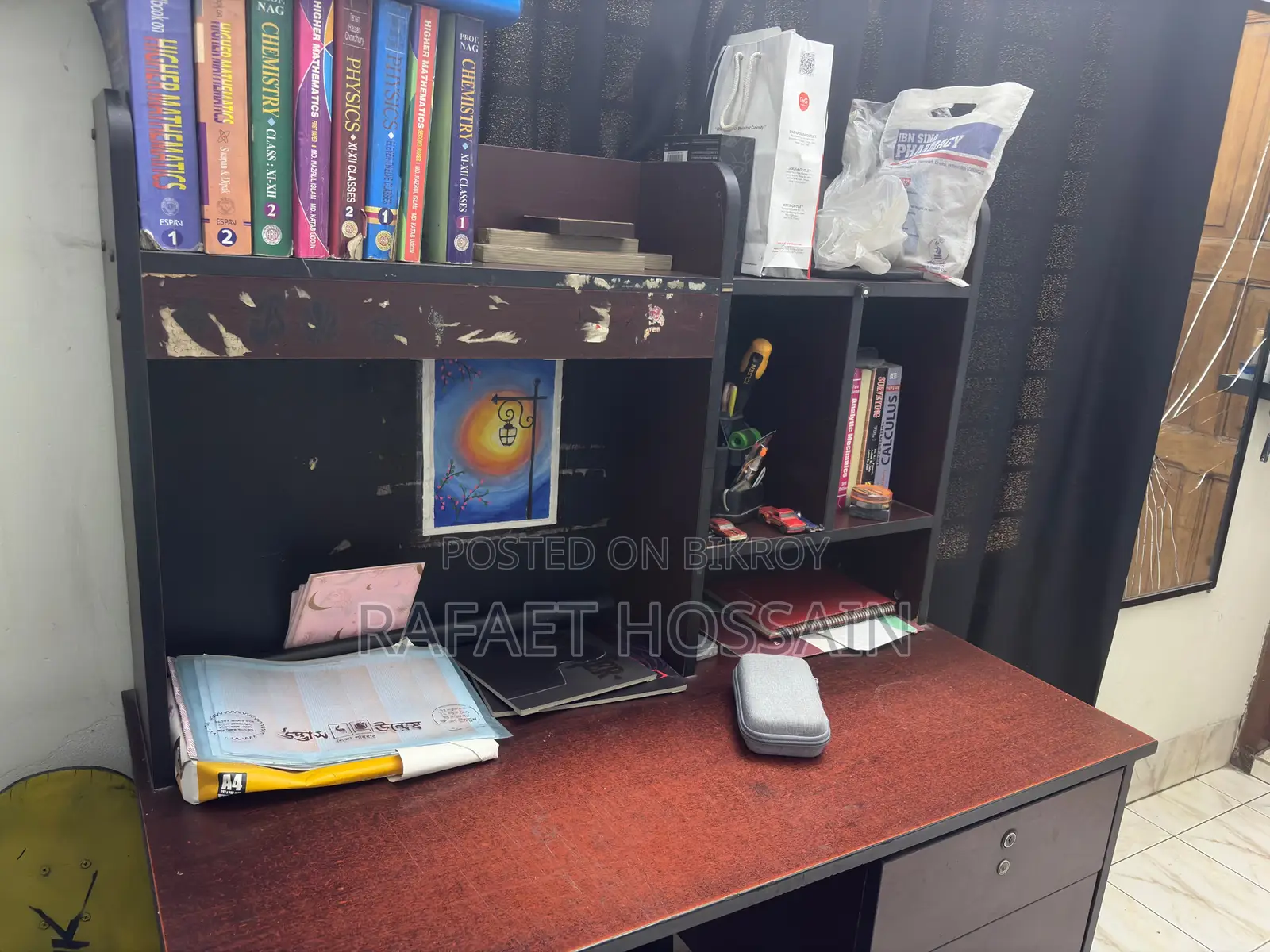 HATIL Computer or Study Table With Bookshelf, Fair Condition.