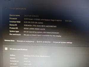 Desktop Computer 8GB AMD Ryzen 3 SSD 128GB