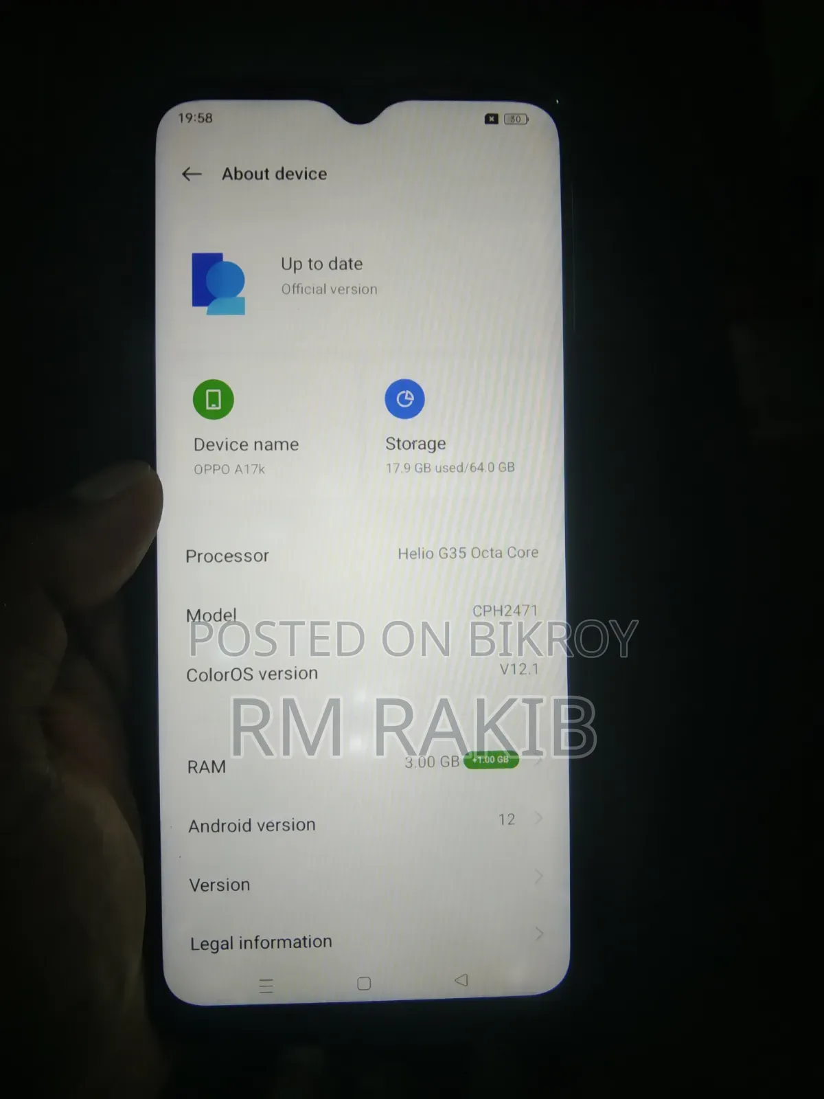 Oppo A17K 64 GB Gray