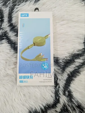 ৩ ইন ১ রিট্র্যাক্টেবল ফাস্ট চার্জিং কেবল (40W)