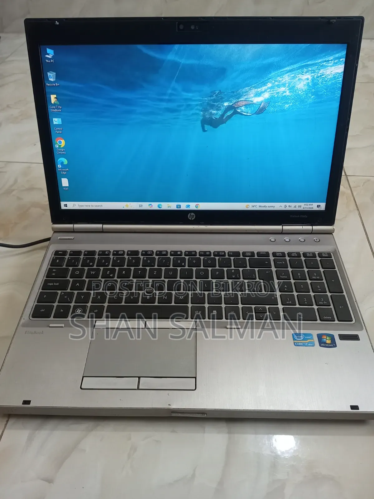 Laptop HP EliteBook 8460P 4GB Intel Core i7 HDD 500GB