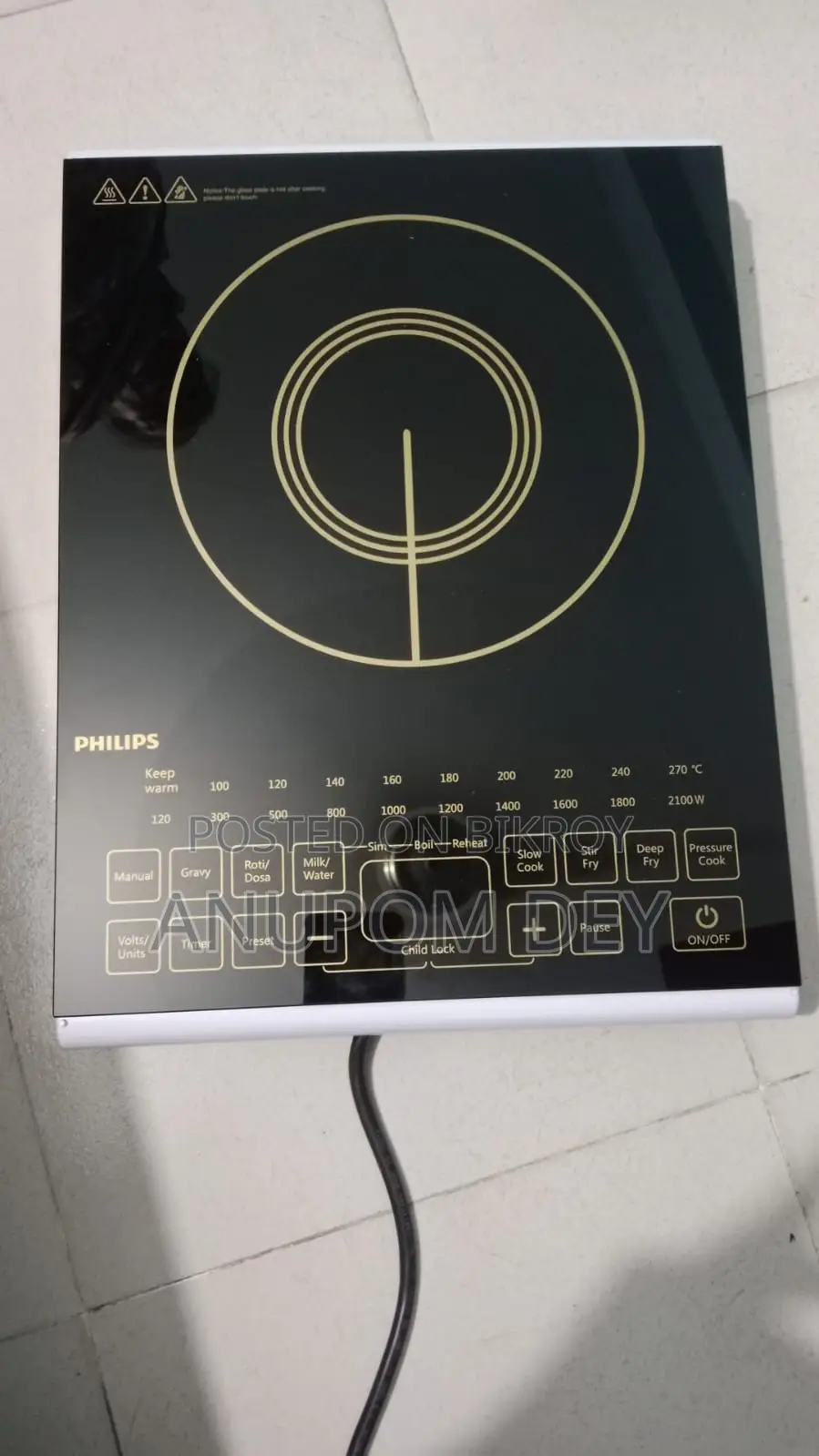 Philips HD4938/01 2100W Cooktop Induction Cooker