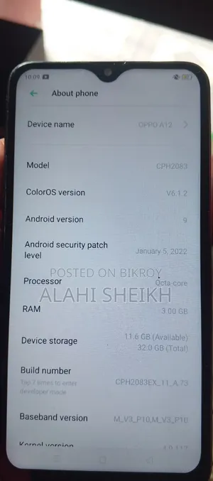Oppo A12 32 GB Black