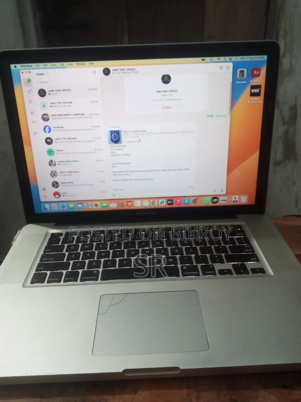 Laptop Apple MacBook 2012 6GB Intel Core i7 HDD 500GB