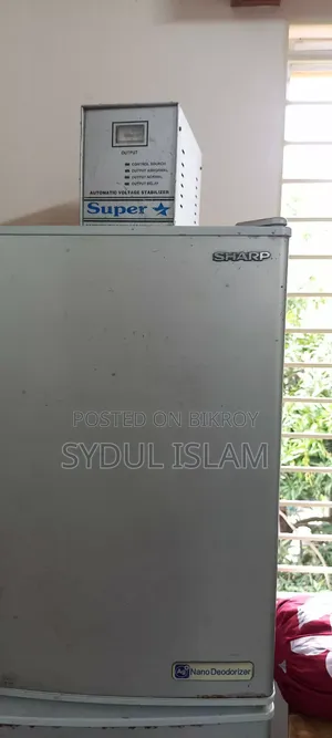 Title: Good Condition Sharp 11 CFT Fridge + Stabilizer for Sale