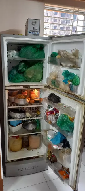 Title: Good Condition Sharp 11 CFT Fridge + Stabilizer for Sale