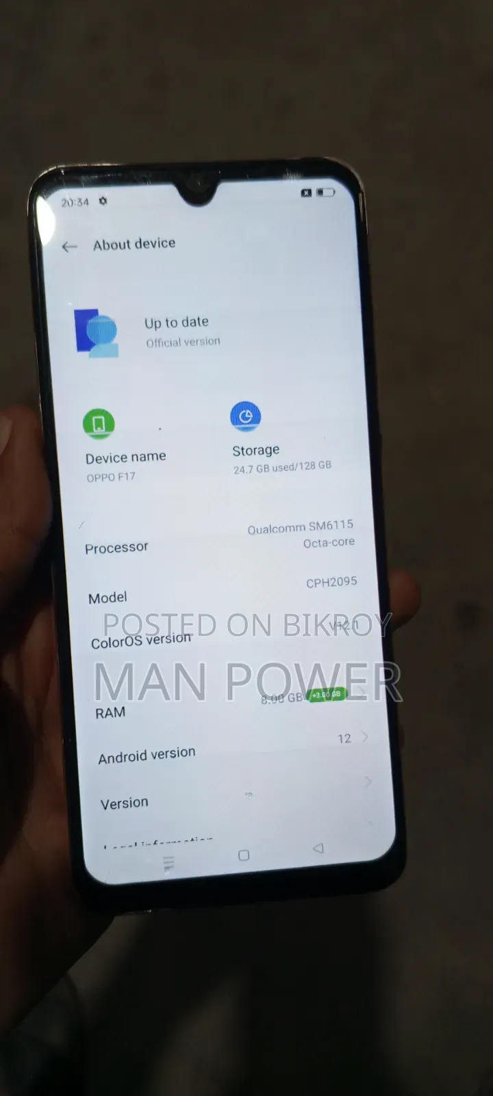 Oppo F17 128 GB Orange