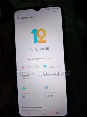 ভিভো ওয়াই০২এস ৬৪ জিবি ব্লু