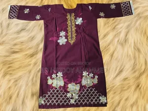 Pure Cotton Embroidered Kurti and Palazzo Set - Deep Maroon
