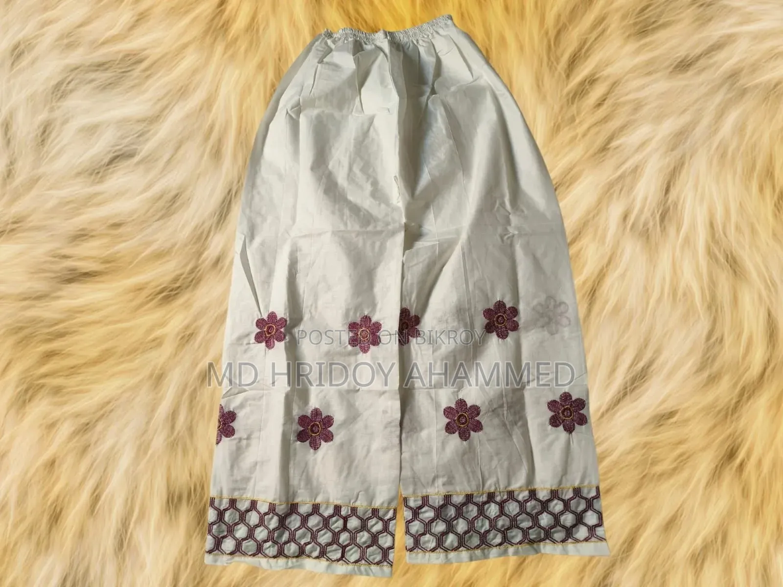 Pure Cotton Embroidered Kurti and Palazzo Set - Deep Maroon