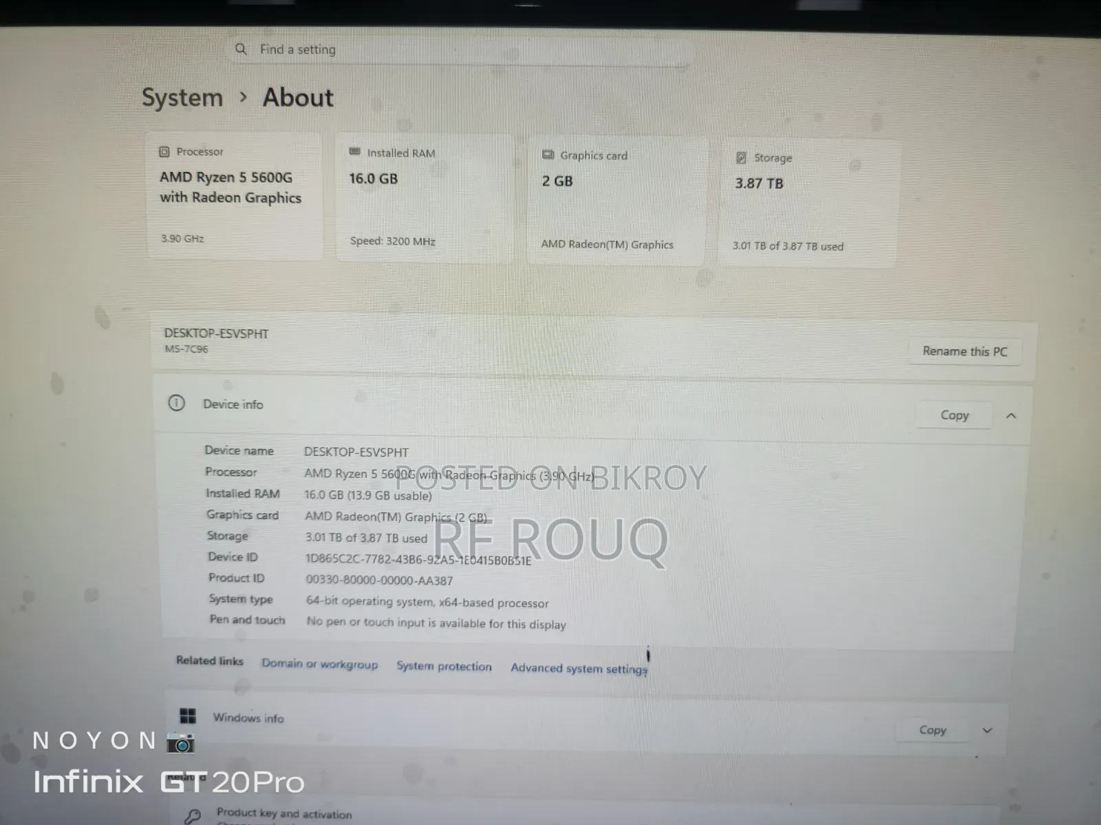 New Desktop Computer MSI 16GB AMD Ryzen SSD 256GB
