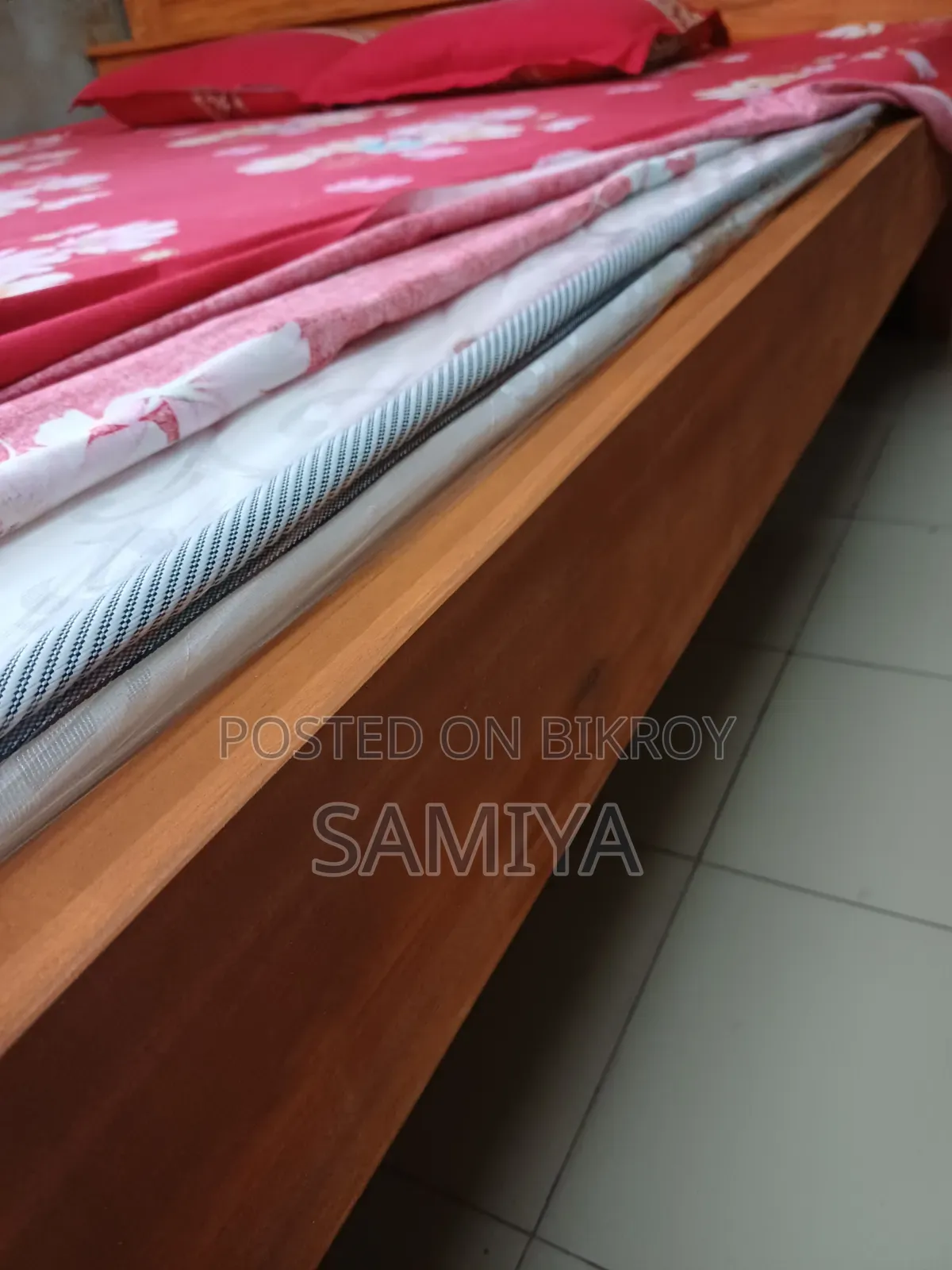Location Keraniganj. Teak wood bed and 2 wardrobes for urgent sale.