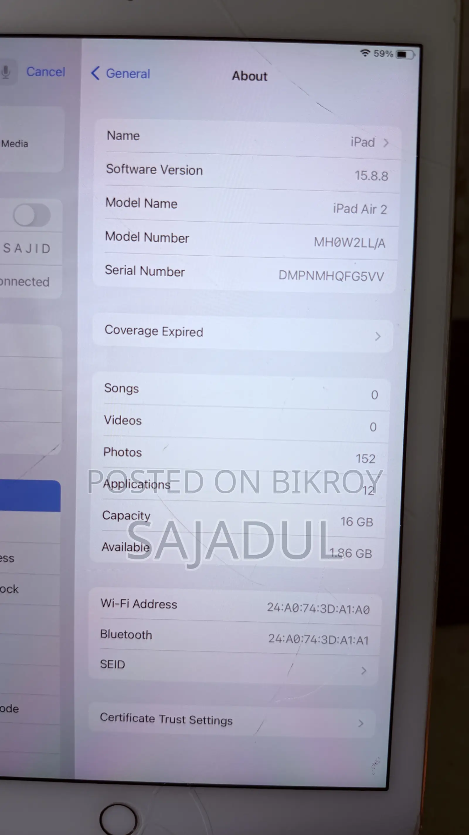 Apple iPad Air 2 16 GB