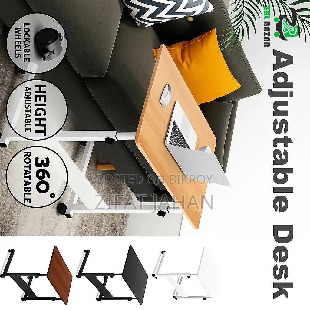 Adjustable Single Layer Moveable Laptop Table - Study