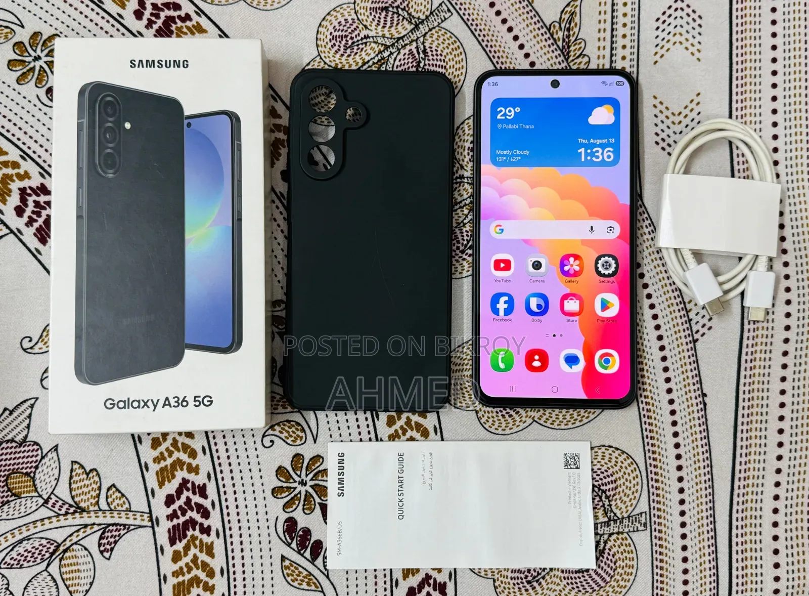 নতুন স্যামসাং গ্যালাক্সি এ৩৬ ১২৮ জিবি ব্ল্যাক