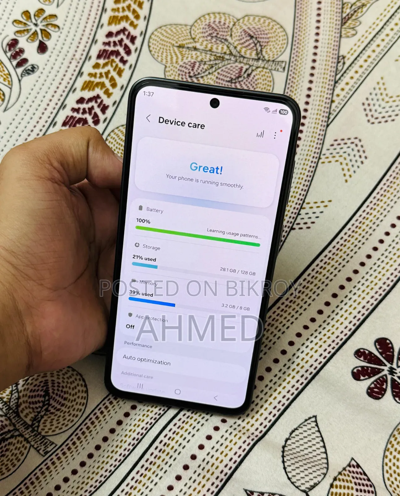 নতুন স্যামসাং গ্যালাক্সি এ৩৬ ১২৮ জিবি ব্ল্যাক