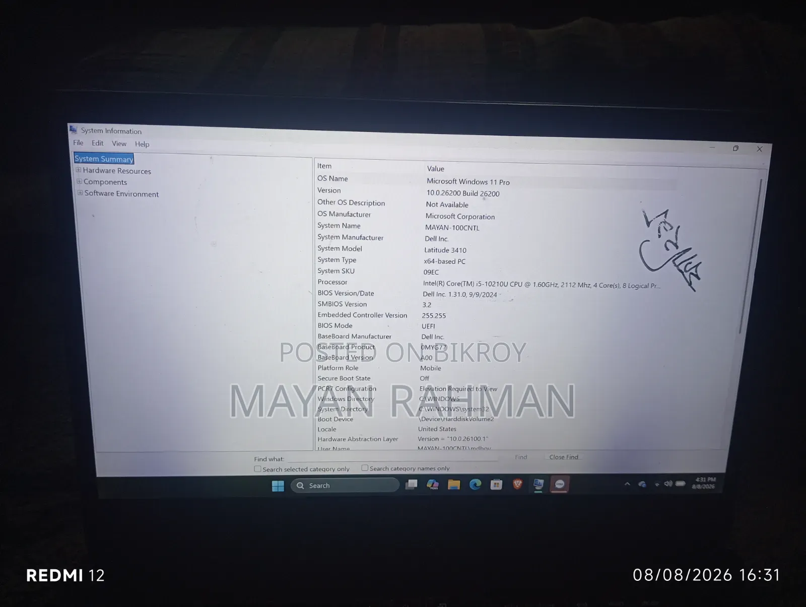 Laptop Dell Latitude 3410 8GB Intel Core I5 SSD 256GB
