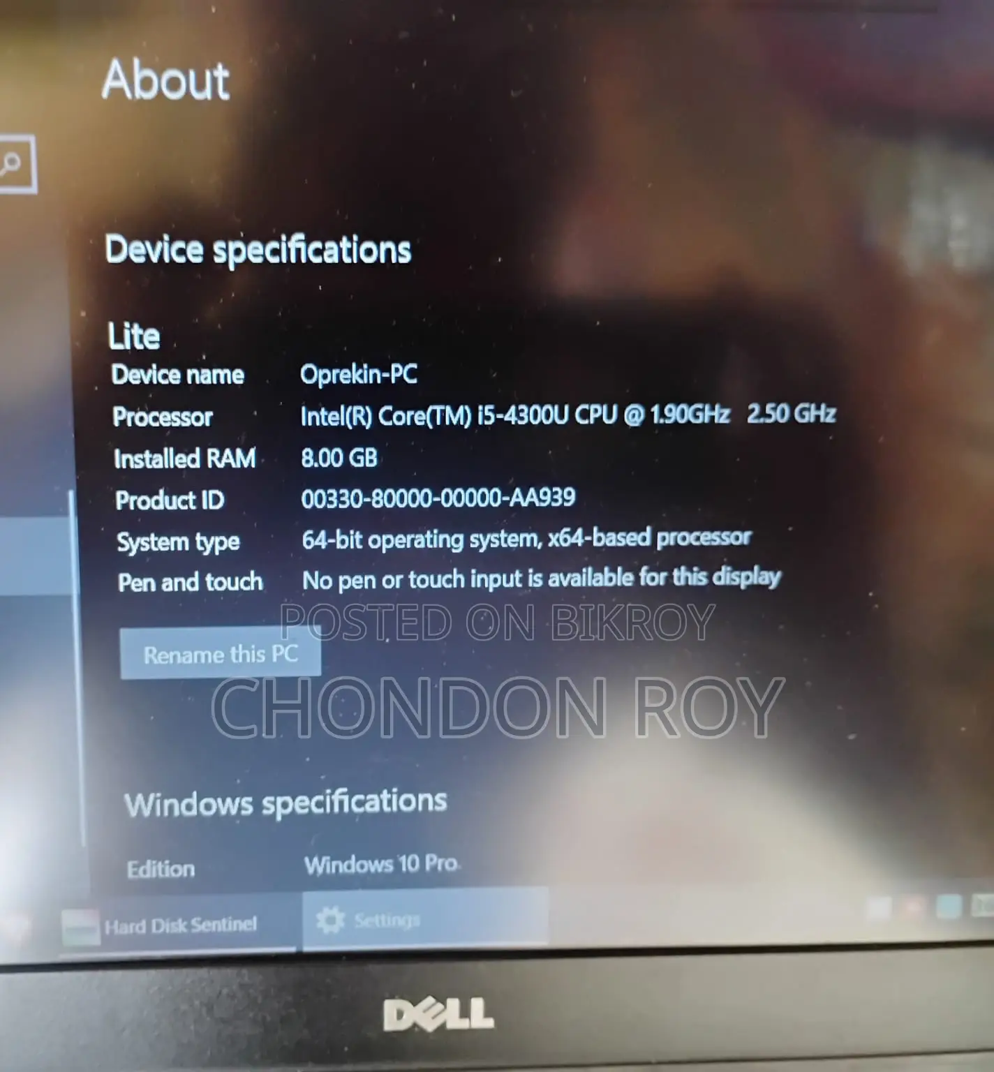 Laptop Dell Latitude E7470 8GB Intel Core I5 HDD 1TB