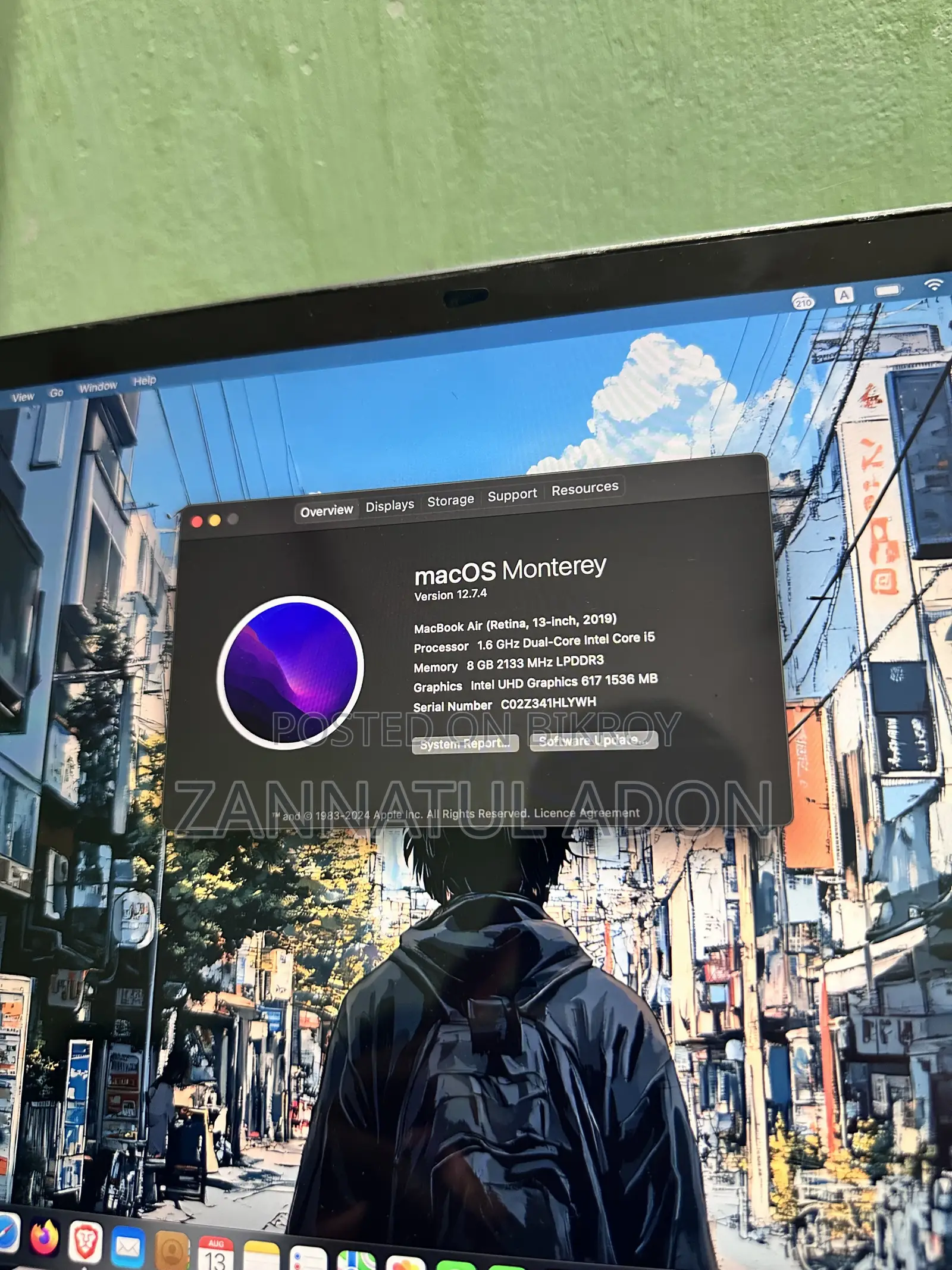 Laptop Apple MacBook 2019 8GB Intel Core I5 SSD 256GB
