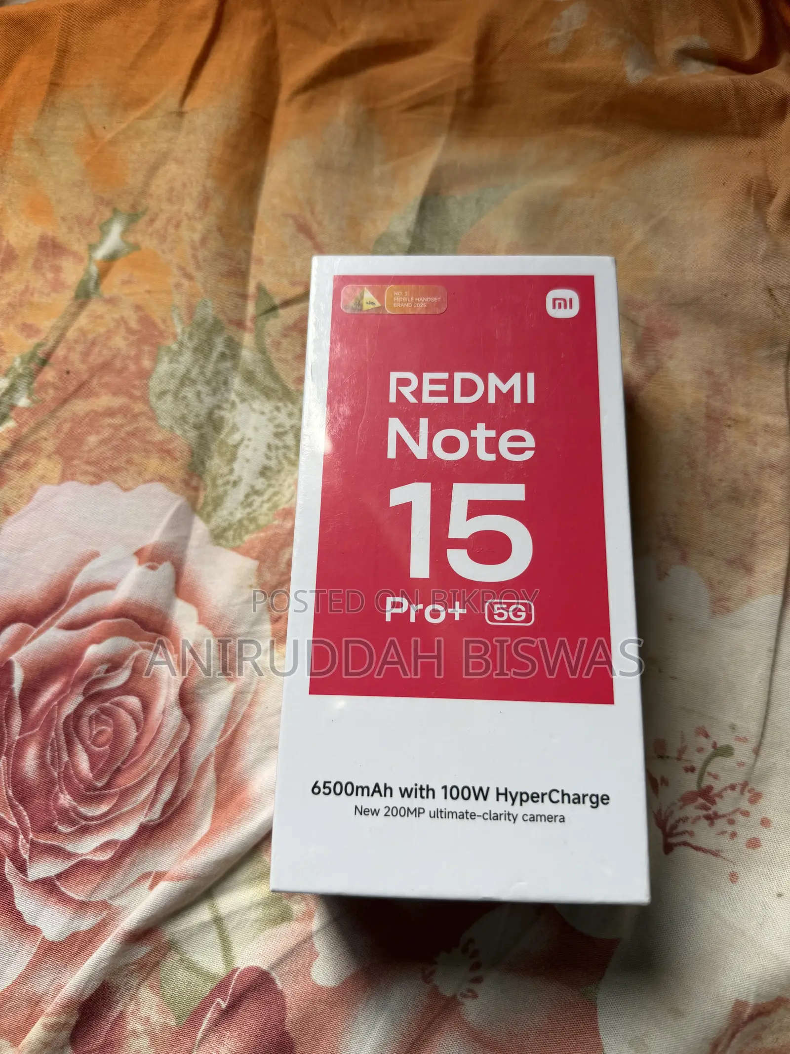 নতুন শাওমি রেডমি নোট ১৫ প্রো+ ২৫৬ জিবি কালো