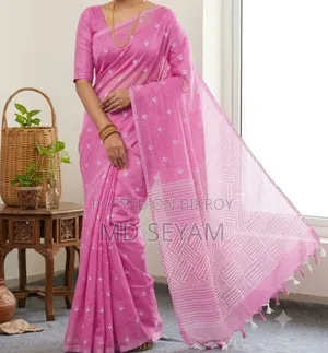 Half Silk Screen Print Saree