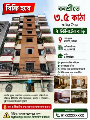 Furnished 4-Bedroom House in Banasree for sale