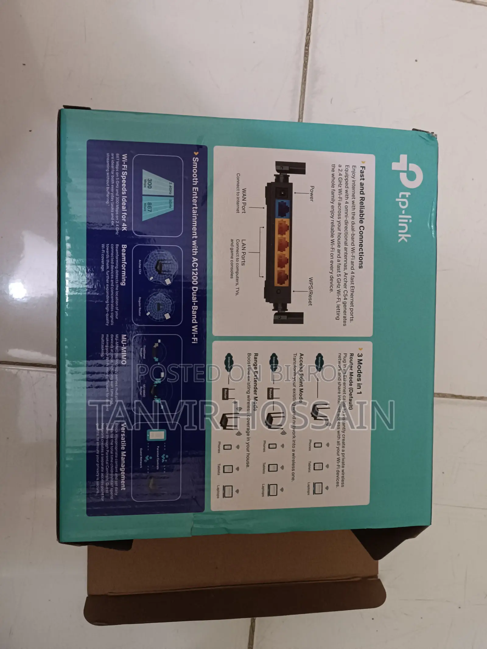 TP Link Archer C54 AC1200 (Dual Band Wifi Router)