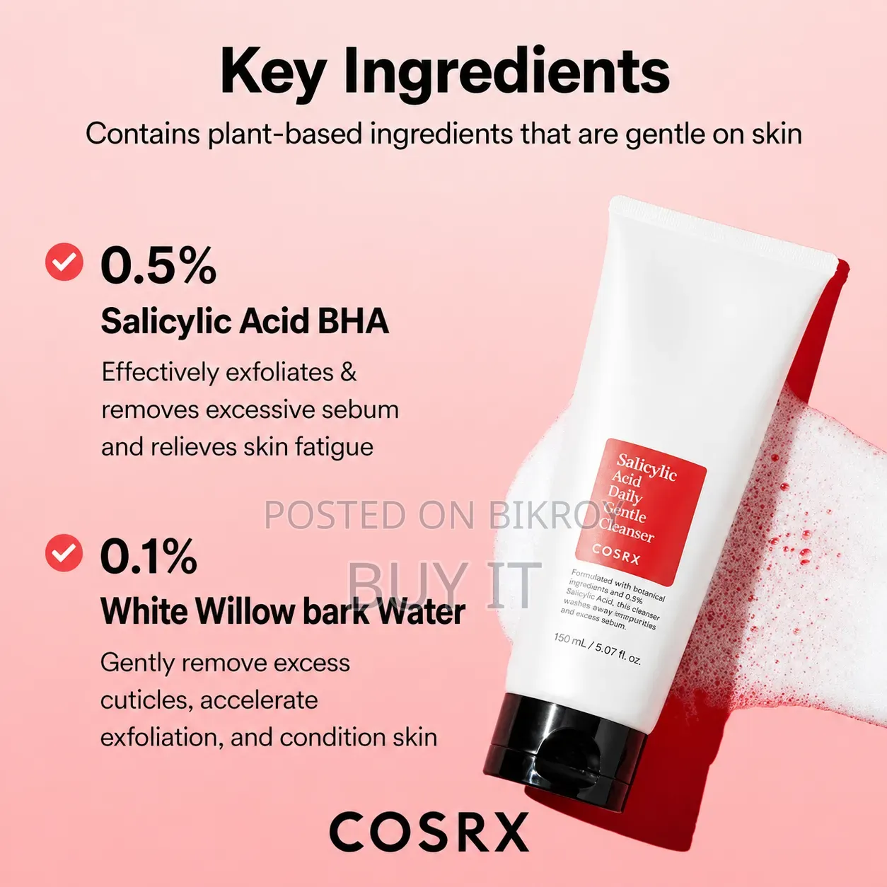 COSRX Salicylic Acid Daily Gentle Cleanser