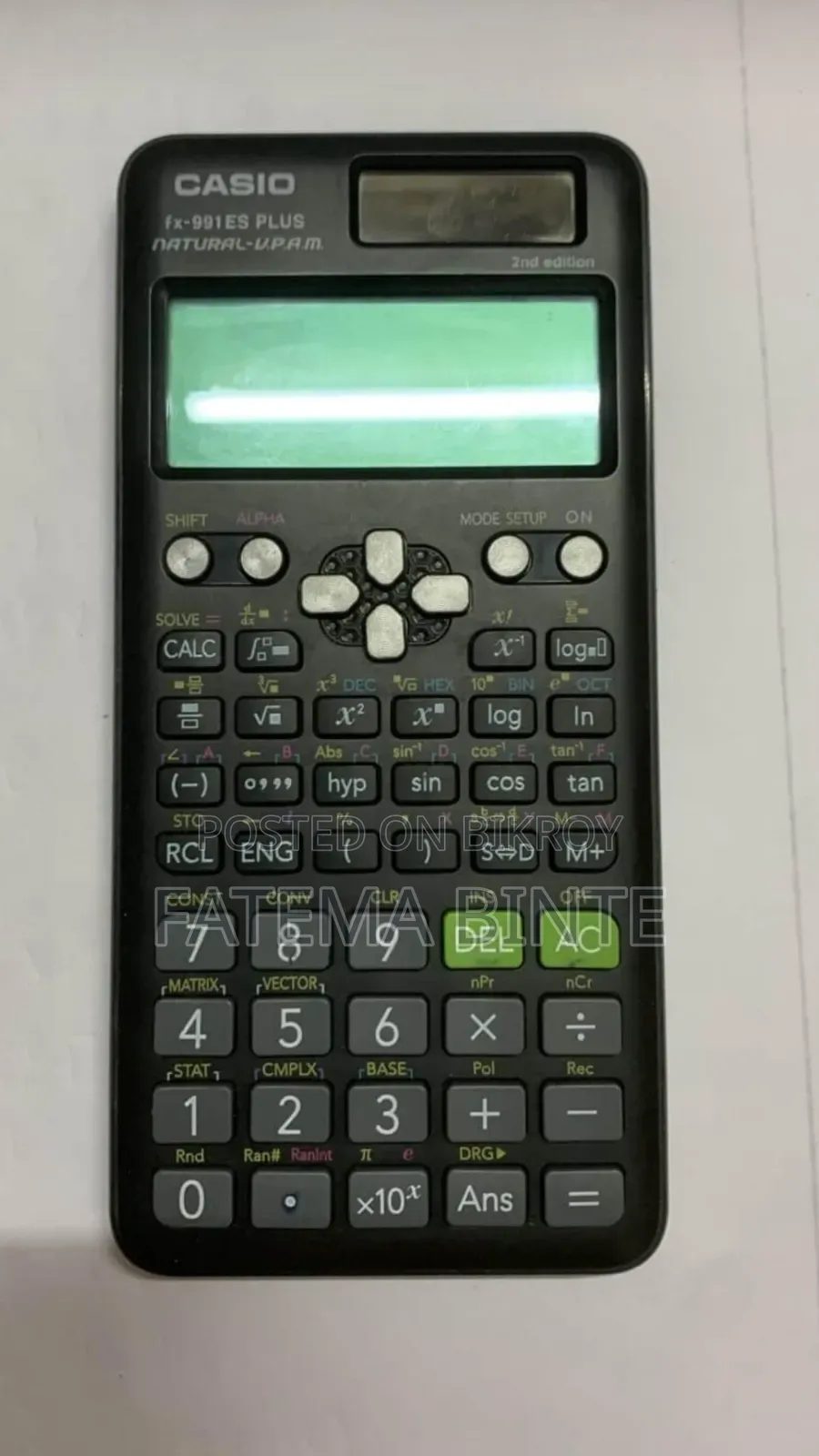 Original Casio Fx 991ES Plus 2nd Edition Scientific Calculator (Black)