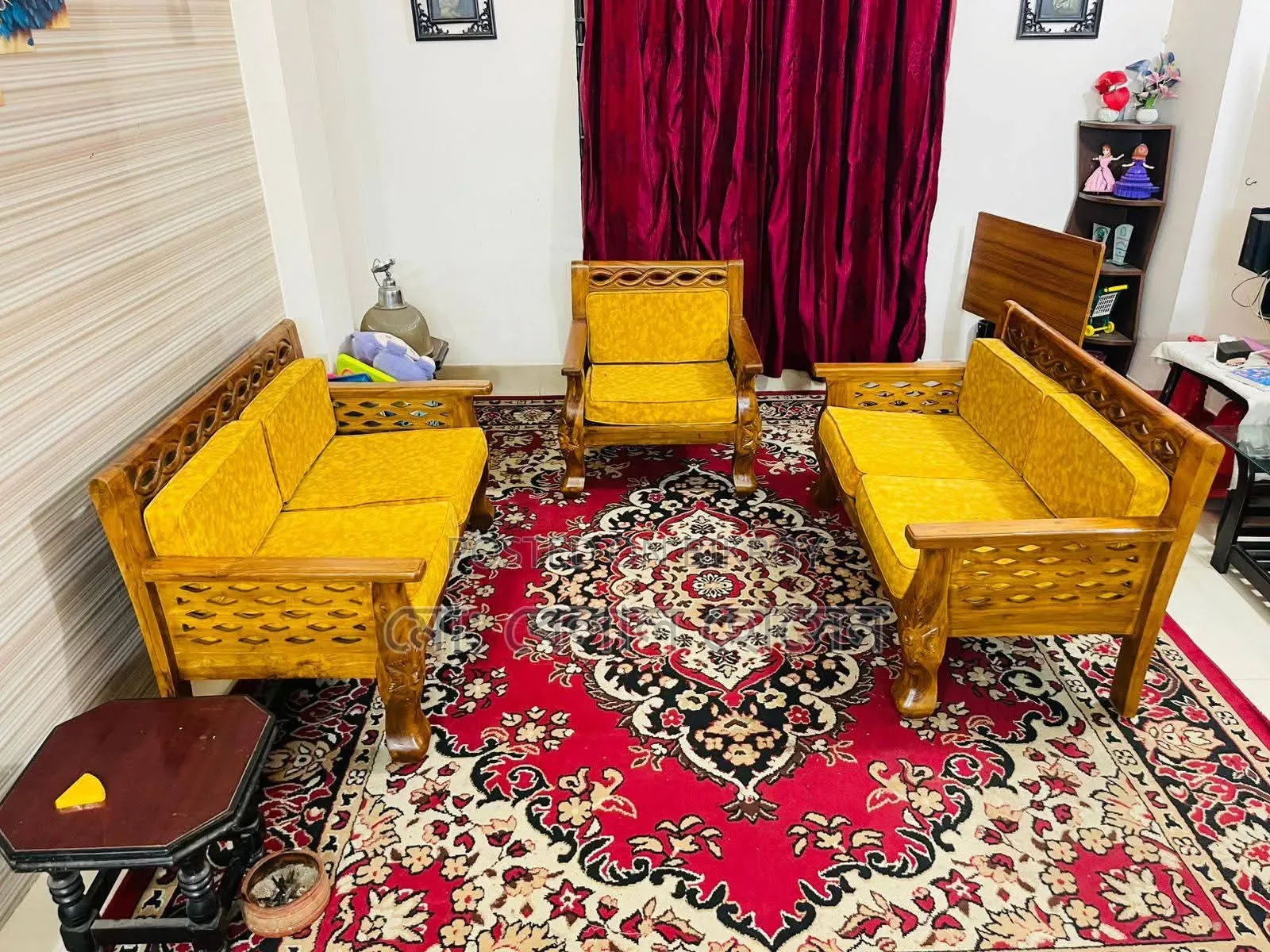 Teak Wood Sofa 5 Seats